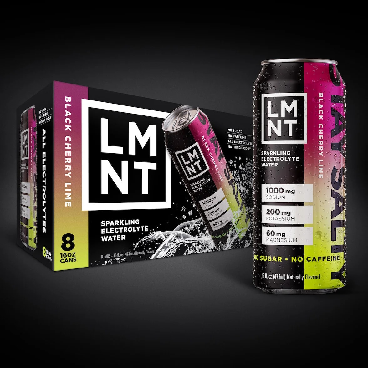 LMNT Sparkling Black Cherry Lime (8 Can) | 1947068AI