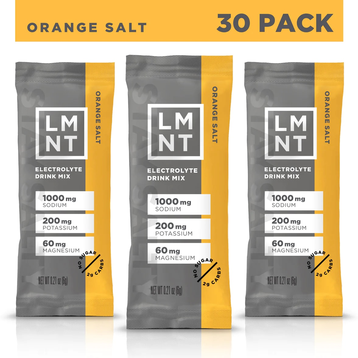 LMNT Zero-Sugar Electrolytes Orange Salt (30 Pack) | 8157642OI